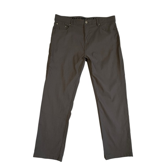 Gerry Men's Tech 5 Pocket Stretch Fabric Comfort Waistband Pant. Gray 36 #1513 - Picture 2 of 8